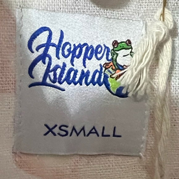 NWT Hopper Island Linen Blend Easy-Care Relaxed Long Sleeve Shirt Humming bird - Picture 3 of 10